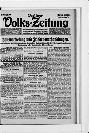 Berliner Volkszeitung vom 21.12.1917
