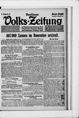 Berliner Volkszeitung vom 22.12.1917