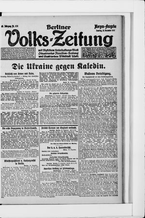 Berliner Volkszeitung vom 23.12.1917