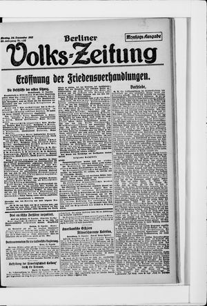 Berliner Volkszeitung vom 24.12.1917