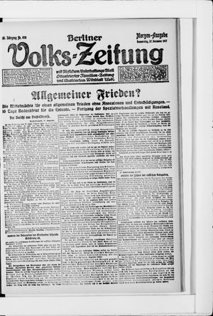 Berliner Volkszeitung vom 27.12.1917