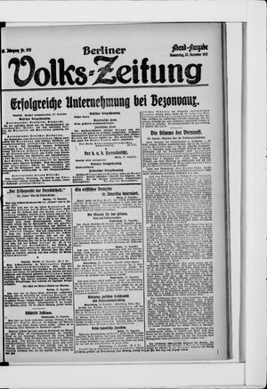 Berliner Volkszeitung vom 27.12.1917