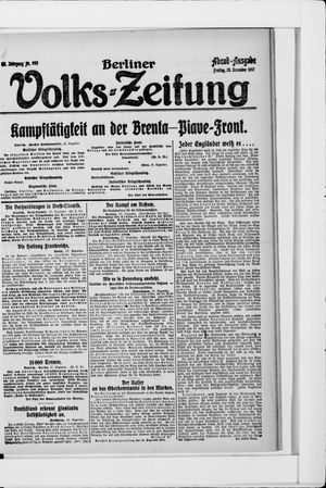 Berliner Volkszeitung vom 28.12.1917