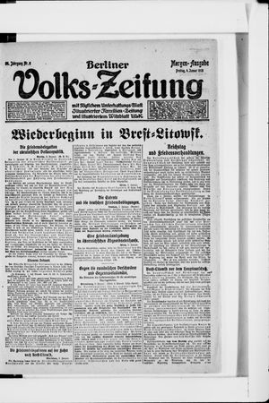 Berliner Volkszeitung vom 04.01.1918