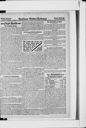 Berliner Volkszeitung vom 06.01.1918
