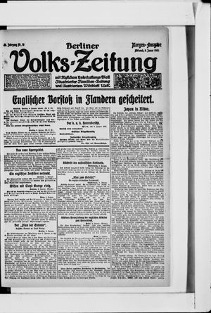 Berliner Volkszeitung vom 09.01.1918