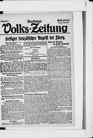 Berliner Volkszeitung vom 09.01.1918