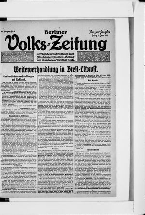 Berliner Volkszeitung vom 11.01.1918