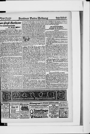 Berliner Volkszeitung vom 11.01.1918