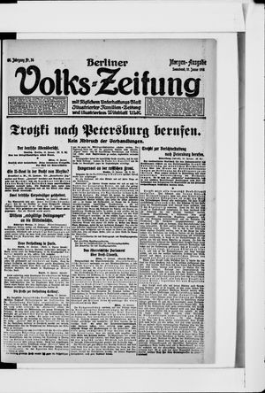 Berliner Volkszeitung vom 19.01.1918