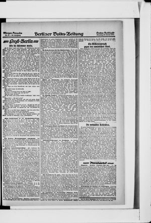 Berliner Volkszeitung vom 22.01.1918