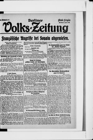 Berliner Volkszeitung vom 23.01.1918