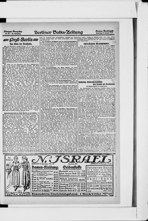 Berliner Volkszeitung on Jan 27, 1918