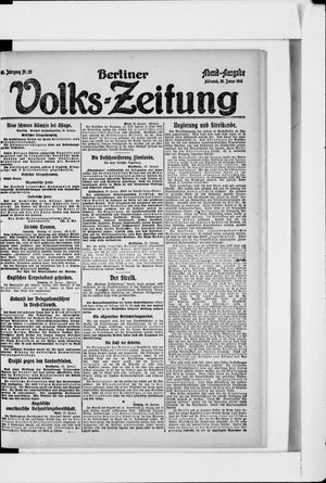 Berliner Volkszeitung on Jan 30, 1918