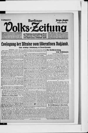 Berliner Volkszeitung vom 03.02.1918