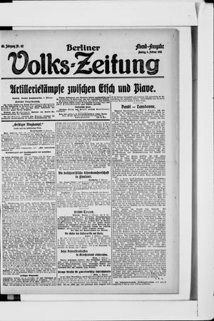 Berliner Volkszeitung vom 04.02.1918