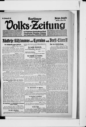 Berliner Volkszeitung vom 06.02.1918