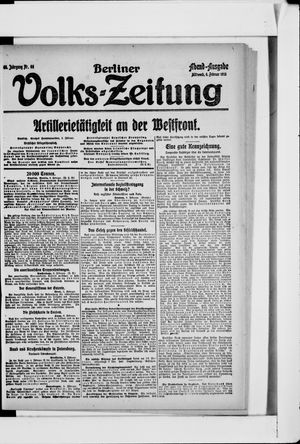 Berliner Volkszeitung vom 06.02.1918