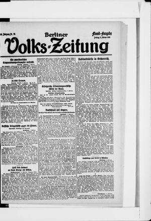 Berliner Volkszeitung vom 08.02.1918