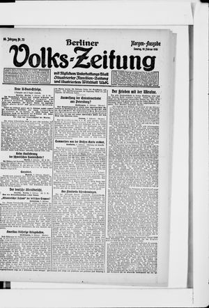Berliner Volkszeitung on Feb 10, 1918