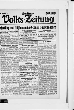 Berliner Volkszeitung vom 12.02.1918