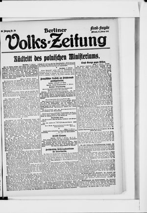 Berliner Volkszeitung on Feb 13, 1918