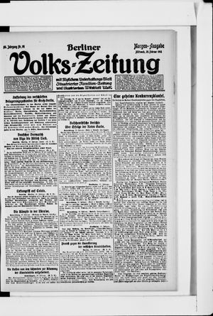Berliner Volkszeitung vom 20.02.1918
