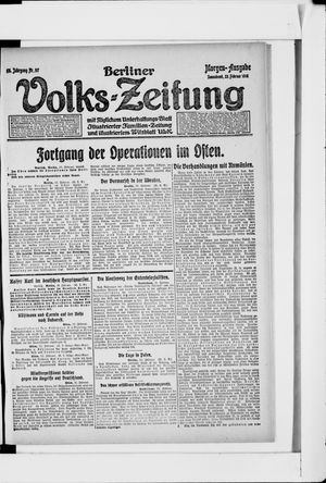 Berliner Volkszeitung vom 23.02.1918
