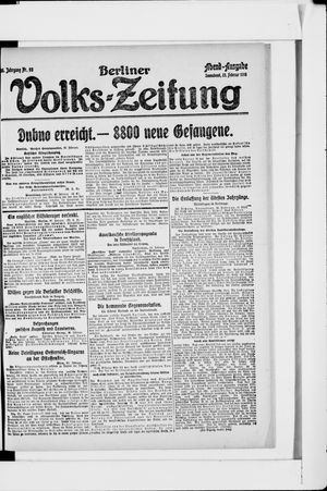 Berliner Volkszeitung vom 23.02.1918