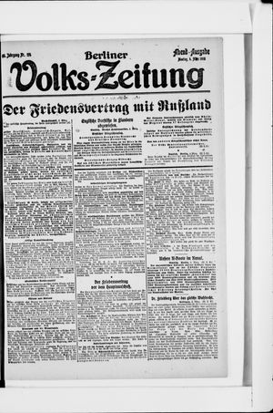 Berliner Volkszeitung on Mar 4, 1918