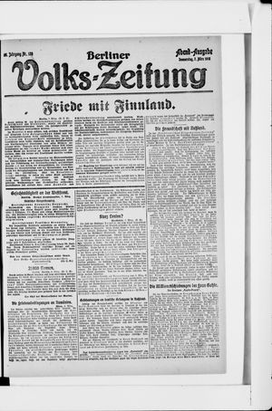 Berliner Volkszeitung on Mar 7, 1918