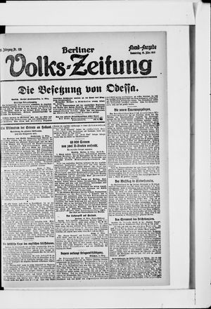 Berliner Volkszeitung vom 14.03.1918