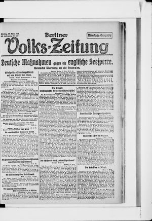 Berliner Volkszeitung vom 18.03.1918