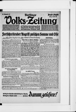 Berliner Volkszeitung vom 31.03.1918