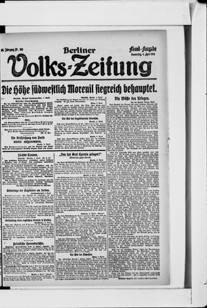Berliner Volkszeitung on Apr 4, 1918