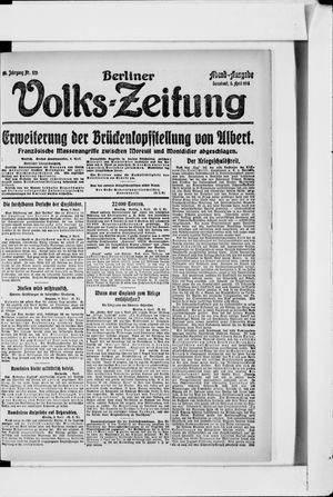 Berliner Volkszeitung on Apr 6, 1918