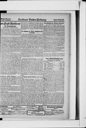 Berliner Volkszeitung vom 12.04.1918