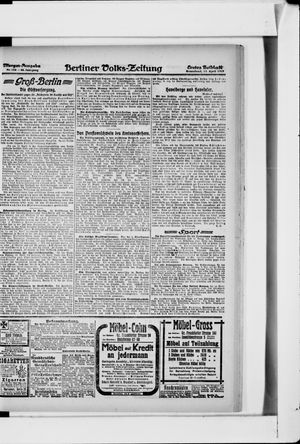 Berliner Volkszeitung vom 13.04.1918