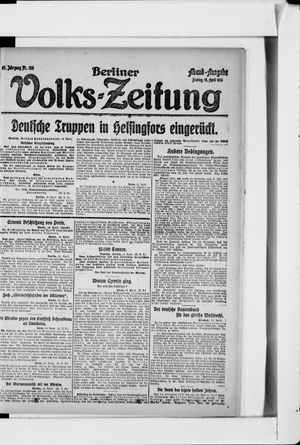 Berliner Volkszeitung vom 15.04.1918