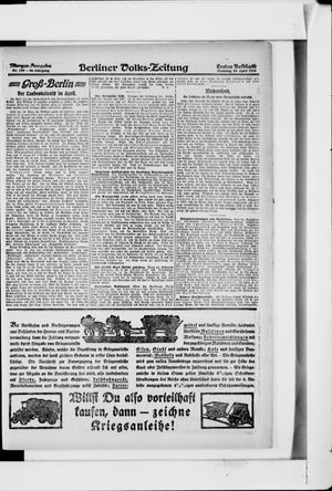 Berliner Volkszeitung on Apr 16, 1918
