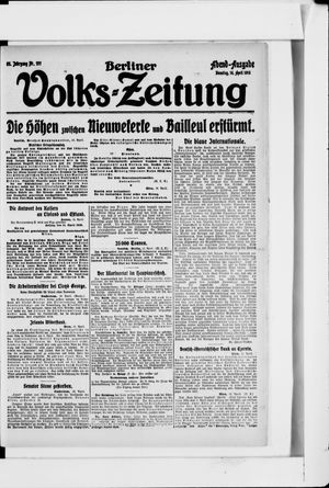 Berliner Volkszeitung on Apr 16, 1918