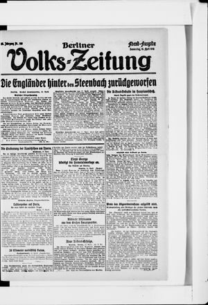 Berliner Volkszeitung vom 18.04.1918