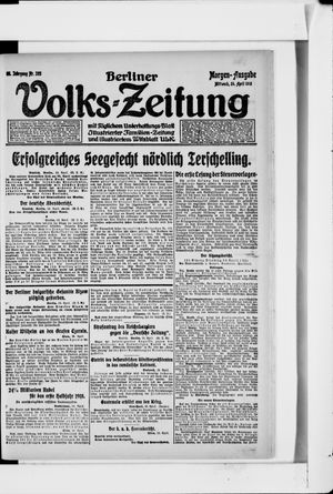 Berliner Volks-Zeitung vom 24.04.1918