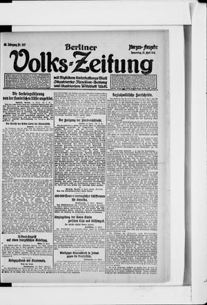 Berliner Volkszeitung vom 25.04.1918