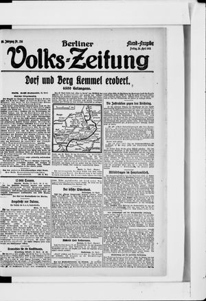 Berliner Volkszeitung vom 26.04.1918