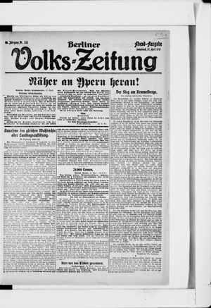 Berliner Volks-Zeitung vom 27.04.1918