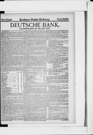Berliner Volkszeitung vom 28.04.1918