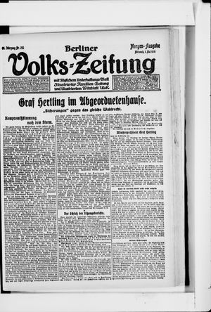 Berliner Volkszeitung vom 01.05.1918