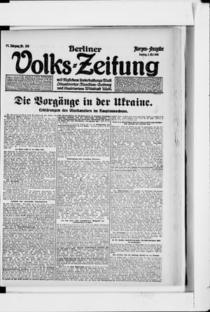 Berliner Volkszeitung vom 05.05.1918