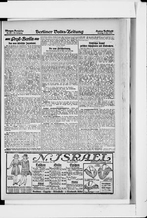 Berliner Volkszeitung on May 5, 1918